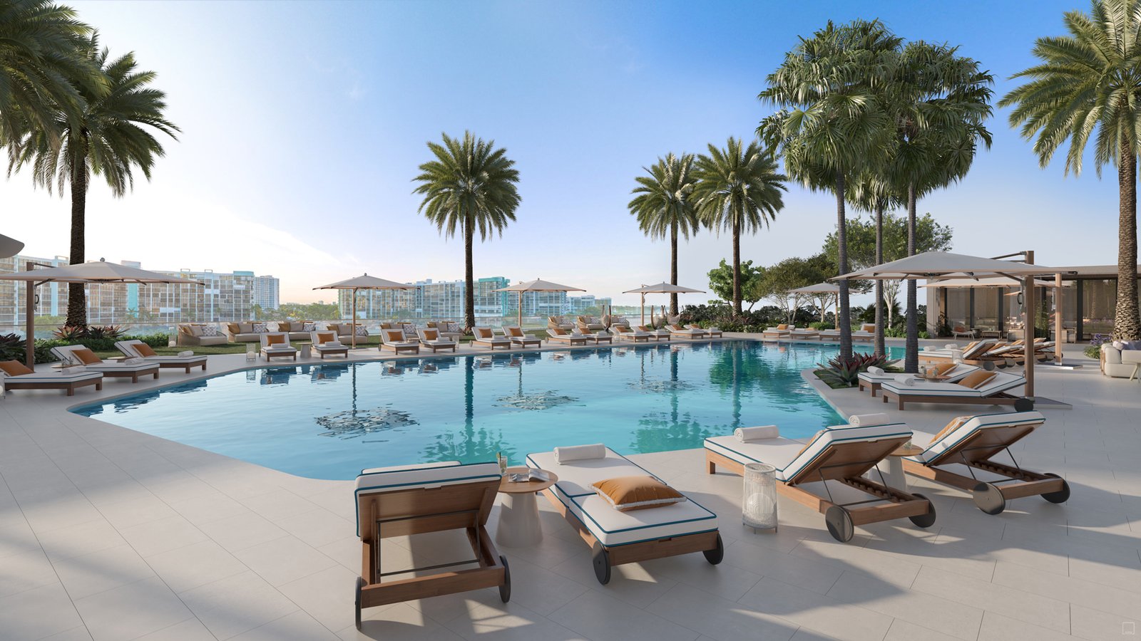 Icon Beach pool deck overview
